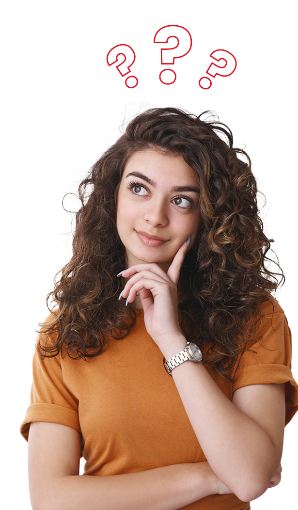 Girl thinking about Online BCA